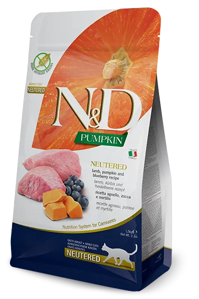 Nd cat zucca agnello e mirtillo neutered 1,5 kg