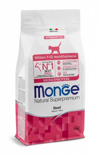 Monge cat kitten manzo 1,5 kg