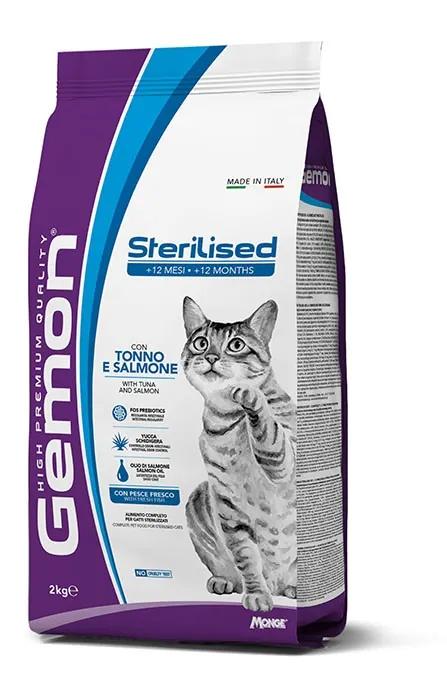 Gemon cat sterilized tonno e salmone 7 kg