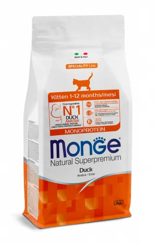 Monge cat kitten anatra 1,5 kg