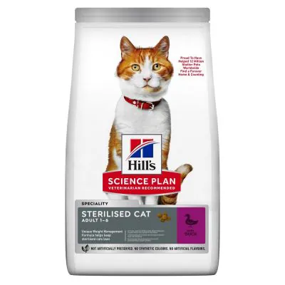 Hills gatto sterilized anatra 300 gr