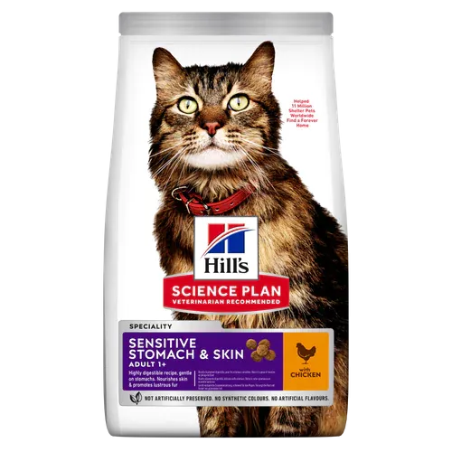 Hills gatto sensitive stomach &  skin 1,5 kg