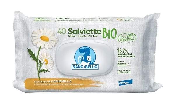 Salviette elanco bio acqua di camomilla 40 pz