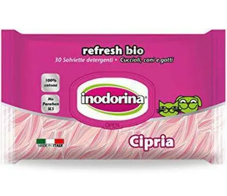 Salviette inodorina bio cipria 30 pz