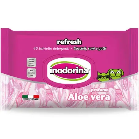 Salviette inodorina aloe 40 pz