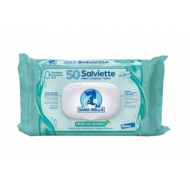 Salviette elanco muschio bianco 50 pz