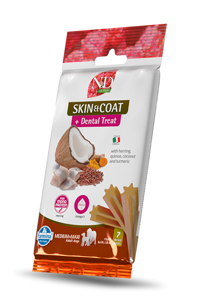 Nd dog snack skin&coat aringa adult medio maxi 110 gr