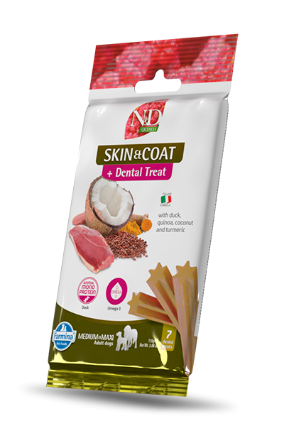 Nd dog snack skin&coat anatra adult medio maxi 110 gr