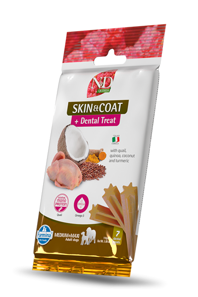 Nd dog snack skin&coat quaglia adult medio maxi 110 gr