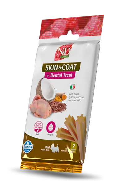 Nd dog snack quinoa skin&coat quaglia adult mini 60 gr