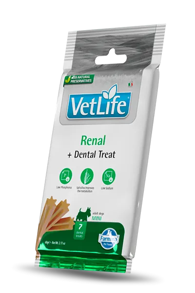 Vet life dog snack renal adult mini 60 gr