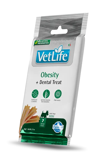 Vet life dog snack obesity adult mini 60 gr