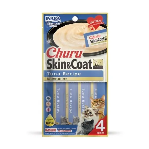 Churu cat snack skin & coat tonno 4 x 14 gr