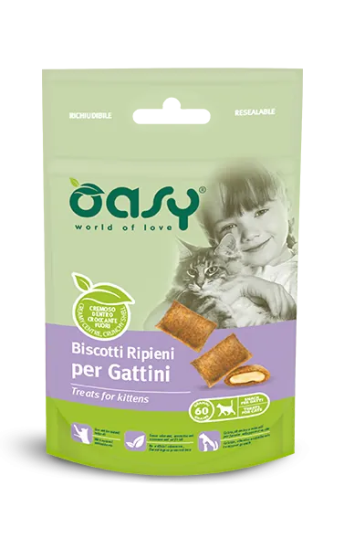 Oasy snack cat biscotti gattini 60 gr