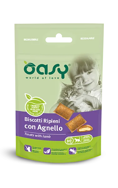Oasy snack cat biscotti agnello 60 gr