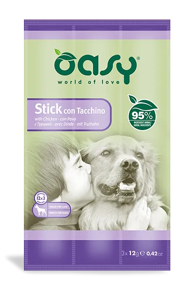 Oasy snack dog stick tacchino 3 x 12 gr
