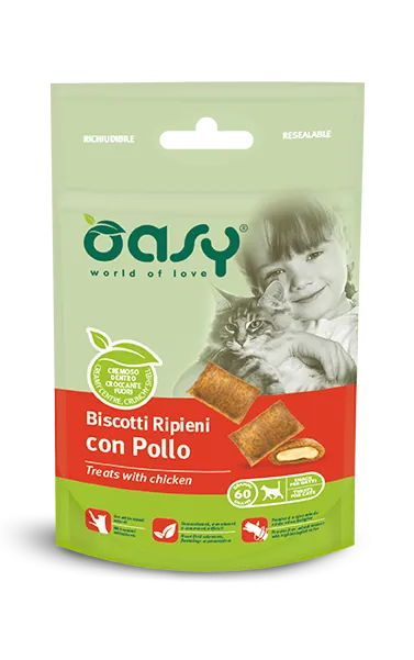 Oasy snack cat biscotti pollo 60 gr