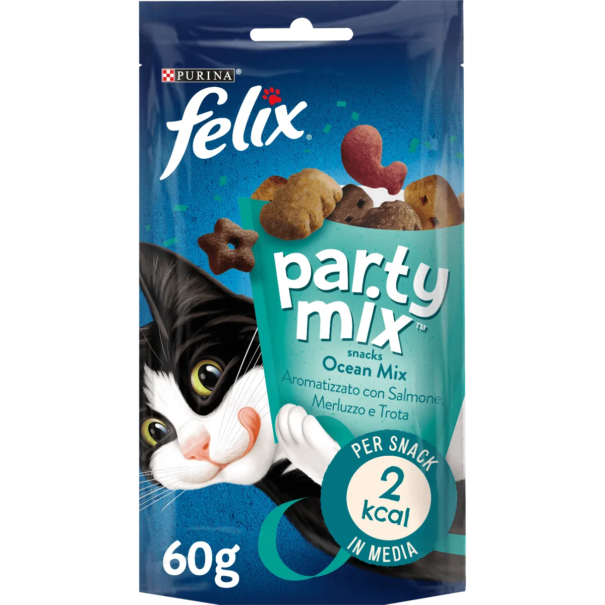 Felix party mix salmone merluzzo e trota 60 gr