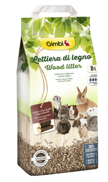 GIMBI Lettiera a base di fibre di legno pressate 8L