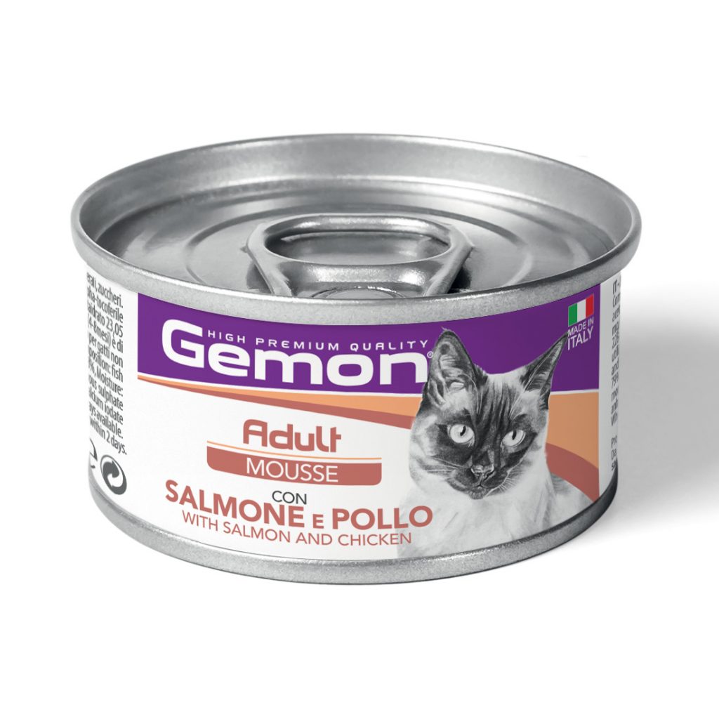 Gemon Gatto Adult Mousse Salmone E Pollo 85 Gr 24x