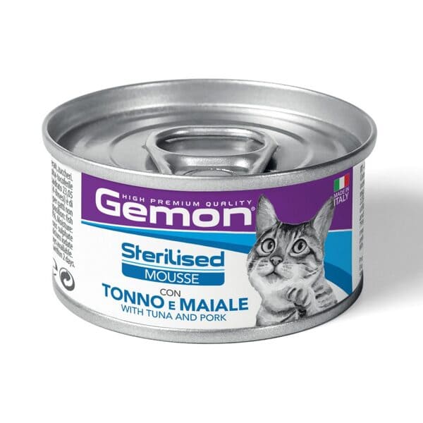 Gemon Gatto Sterilized Mousse Tonno E Maiale 85 Gr 24x