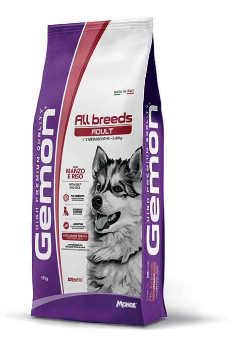 Gemon Manzo E Riso Cane Adult All Breeds 15 Kg