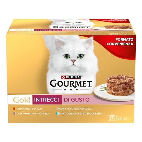Gourmet Gold Pate' Multipack Lattina 24X85 Gr 4x