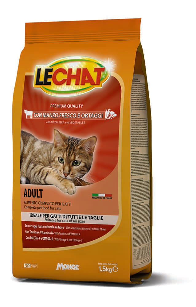 Lechat Croccantini Manzo Fresco e Ortaggi 1,5 Kg 8x