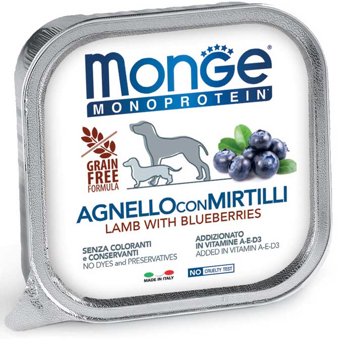 Monge Cane Fruit Agnello E Mirtilli 150 Gr 24x