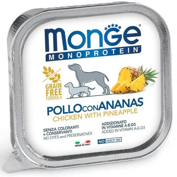 Monge Cane Fruit Pollo E Ananas 150 Gr 24x