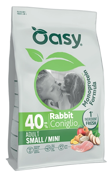 Oasy Cane Coniglio Adult Small Mini 800 Gr 6x