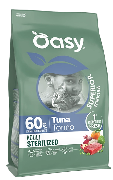 Oasy Gatto Superior Sterilized Tonno 1,5 Kg