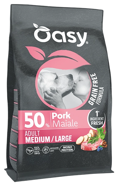 Oasy Maiale Adult Medium Large Cane 10 Kg