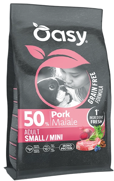 Oasy Maiale Grain Free Adult Small Mini Cane 800 Gr
