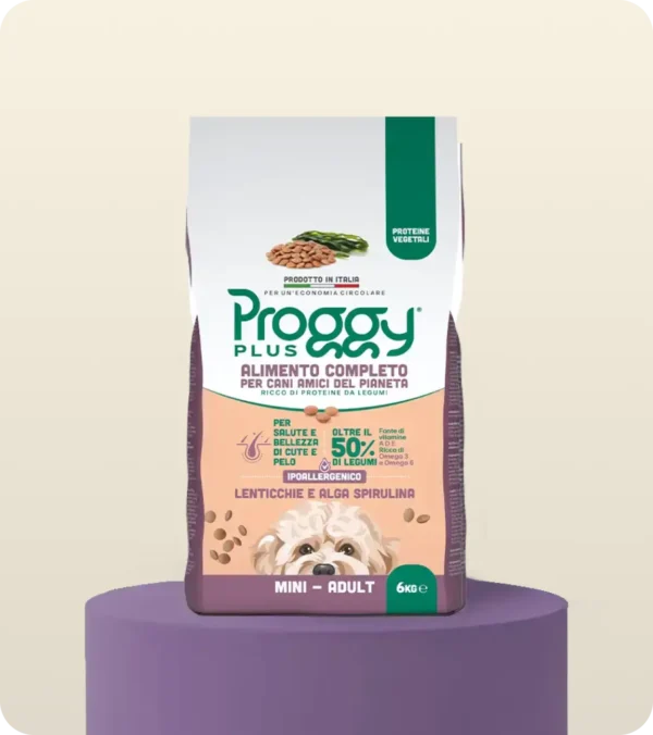 Proggy Plus Lenticchie e Alga Spirulina Cane Adult Mini 6 Kg