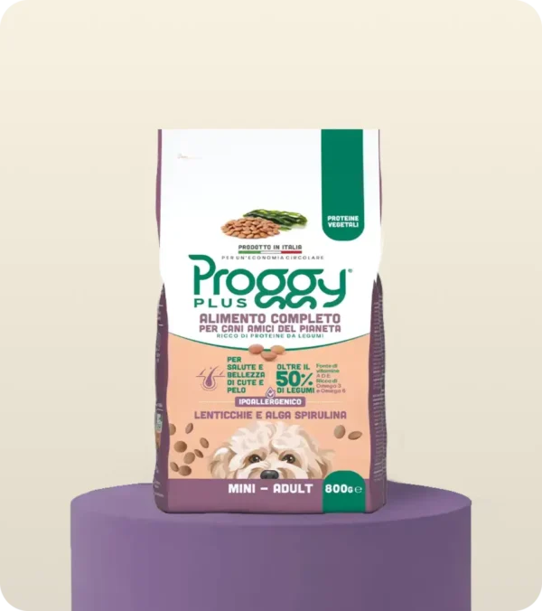 Proggy Plus Lenticchie e Alga Spirulina Cane Adult Mini 800 Gr