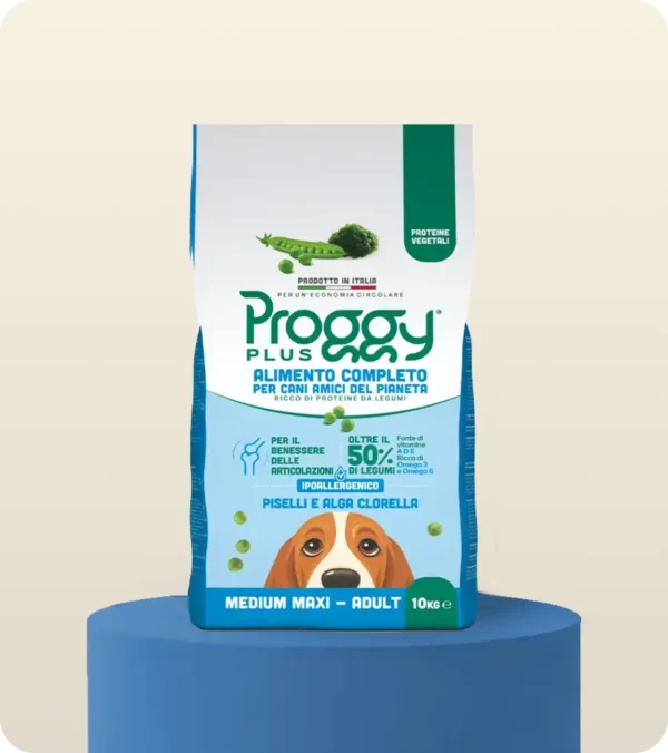 Proggy Plus Piselli e Alga Clorella Cane Adult Medio - Maxi 10 Kg