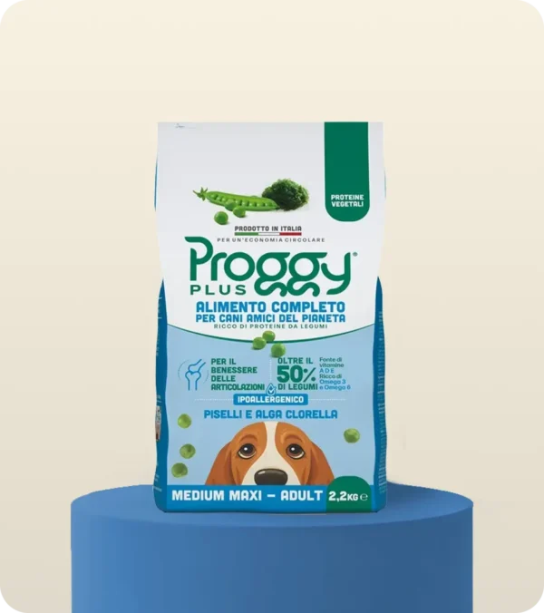 Proggy Plus Piselli e Alga Clorella Cane Adult Medio - Maxi 2,2 Kg