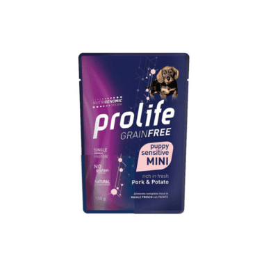 Prolife Cane Grain Free Puppy Mini Maiale E Patate Bustina 100 Gr 10x