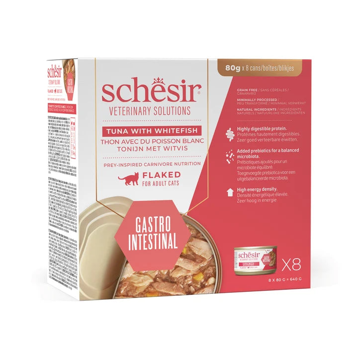 Schesir Gatto Intestinal Tonnetto Con Pesce In Brodo Lattina 80Gr 8x