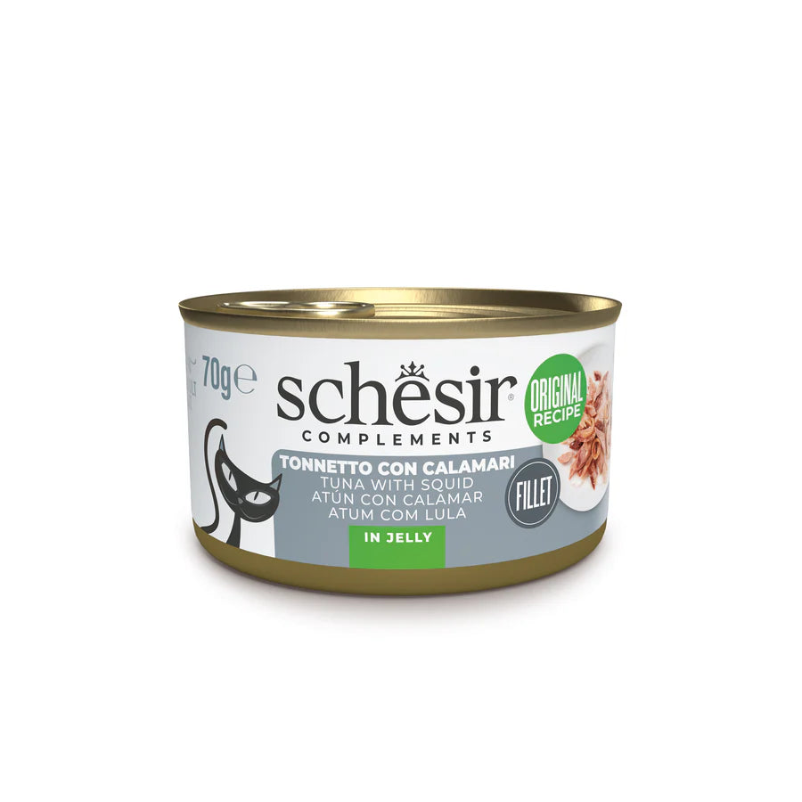 Schesir Gatto Tonnetto E Calamari Jelly Lattina 70 Gr 12x