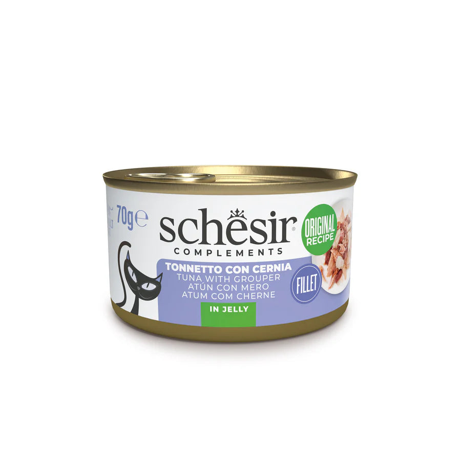 Schesir Gatto Tonnetto E Cernia Jelly Lattina 70 Gr 12x