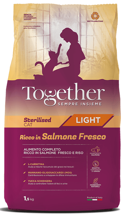 Together Gatto Sterilized Light Salmone 1,5 Kg