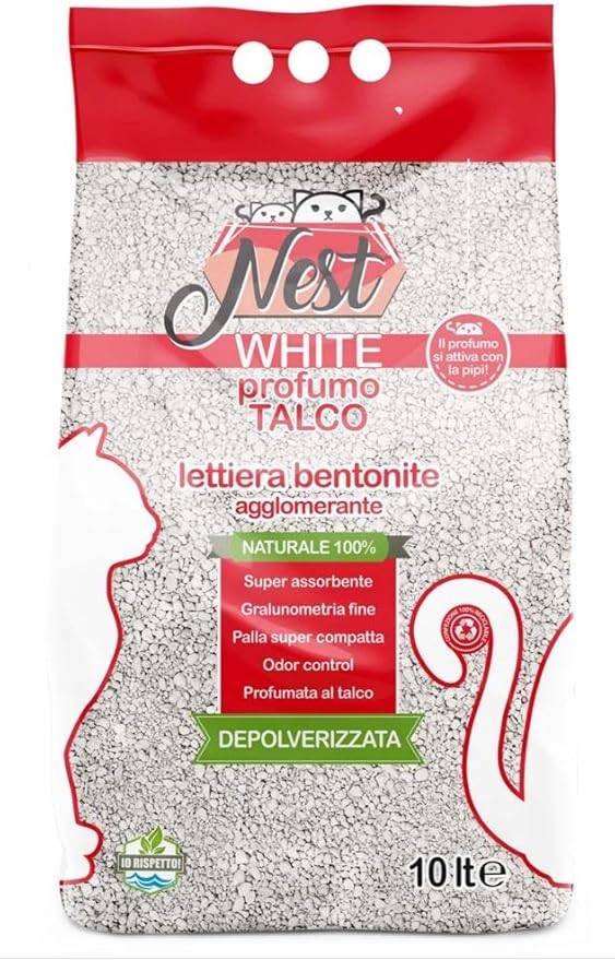 Lettiera Nest Bentonite Talco 10 Lt