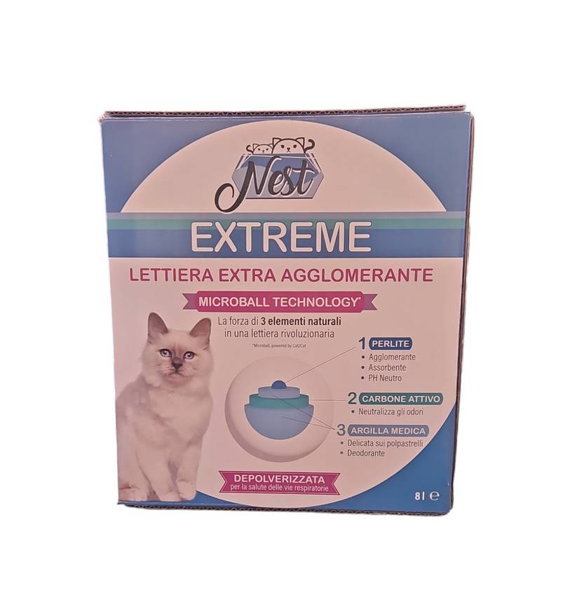 Lettiera Nest Extreme Extra Agglomerante 8 Lt