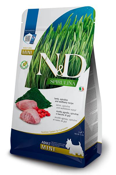 N&D Cane Spirulina Agnello Adult Mini 800 Gr