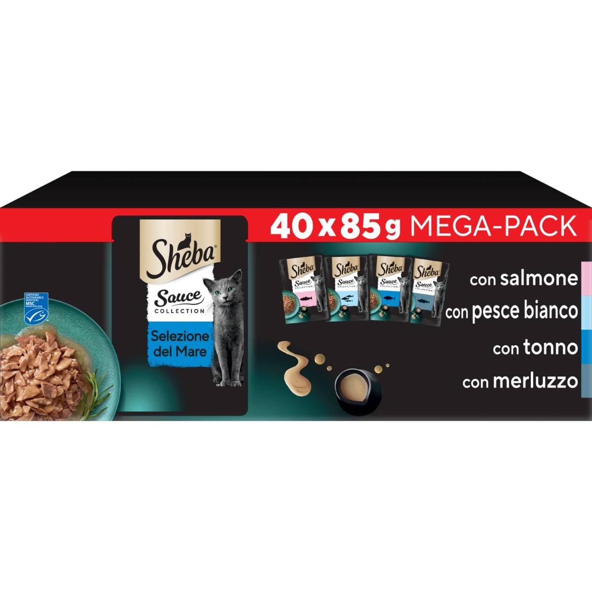 Sheba Collection In Salsa Selezione Mare 40 X 85 Gr