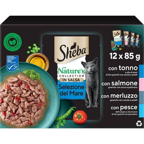 Sheba Selezione Di Mare In Salsa 12 X 85 Gr 4x